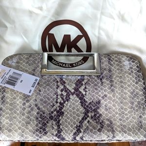 NWT Michael Kors leather clutch